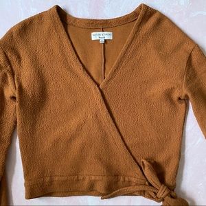Madewell Texture & Thread Wrap Top Sz. XS